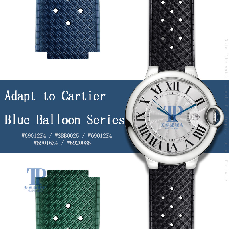 Резиновый ремешок для часов с  – обзор и цена Cartier Watch Ballon Bleu